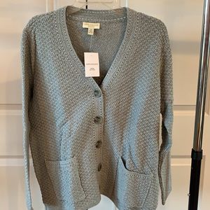Appleseed's Knit Button Down Gray Cardigan Sweater NWT